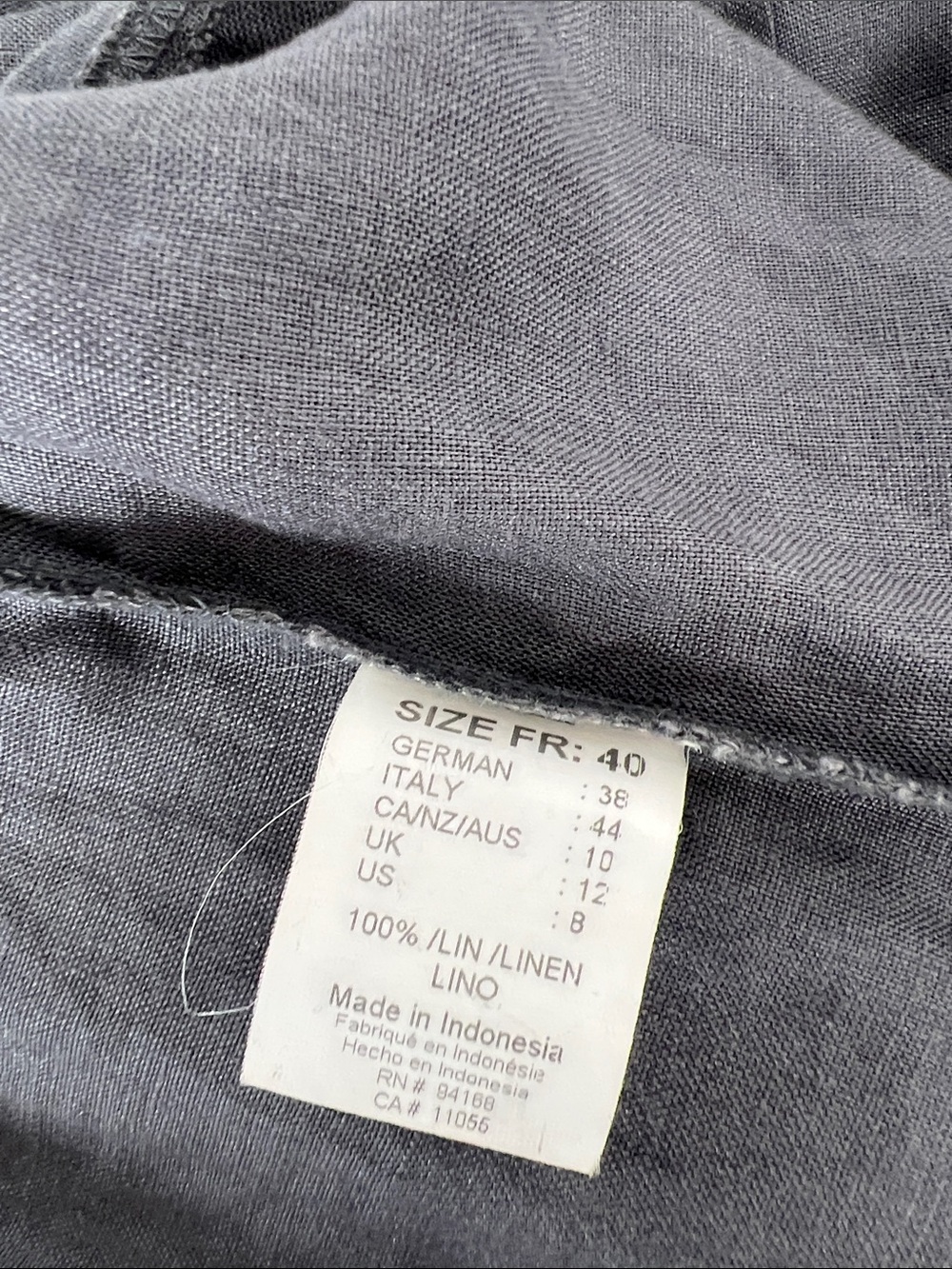 Animale Sz 8 Linen Dress Taupe/Gray Drop Waist Asymmetrical Hem Pockets - Picture 10 of 16